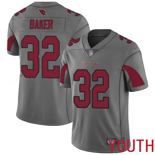 Arizona Cardinals Limited Silver Youth Budda Baker Jersey NFL Football #32 Inverted Legend
